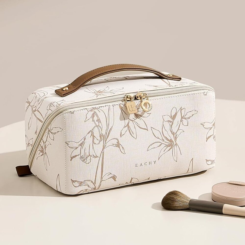 Travel Makeup Bag, Large Capacity Cosmetic Bags for Women, Waterproof Portable P - Picture 8 of 8
